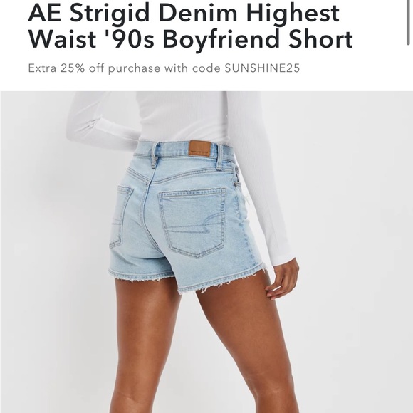 AE Strigid Denim Highest Waist '90s Boyfriend Short - Picture 5 of 6